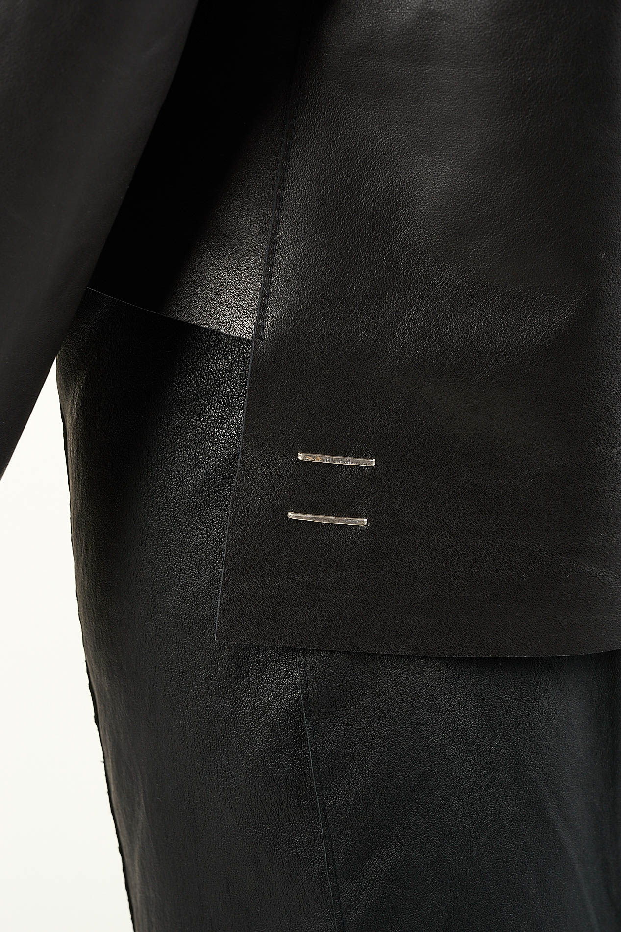 DANIELE BASTA LEATHER AND SILVER JACKET